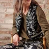 Vintage Damask Black Gilet