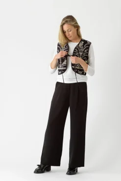 Vintage Damask Black Gilet