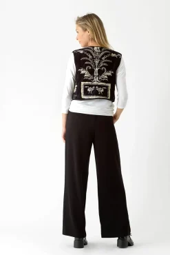 Vintage Damask Black Gilet