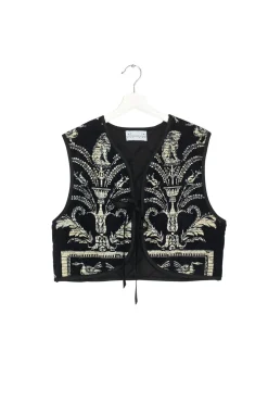 Vintage Damask Black Gilet