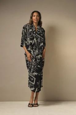 Vintage Damask Black Rachel Dress