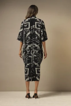 Vintage Damask Black Rachel Dress