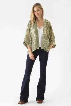 Vintage Damask Sage Kimono