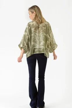 Vintage Damask Sage Kimono