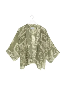 Vintage Damask Sage Kimono
