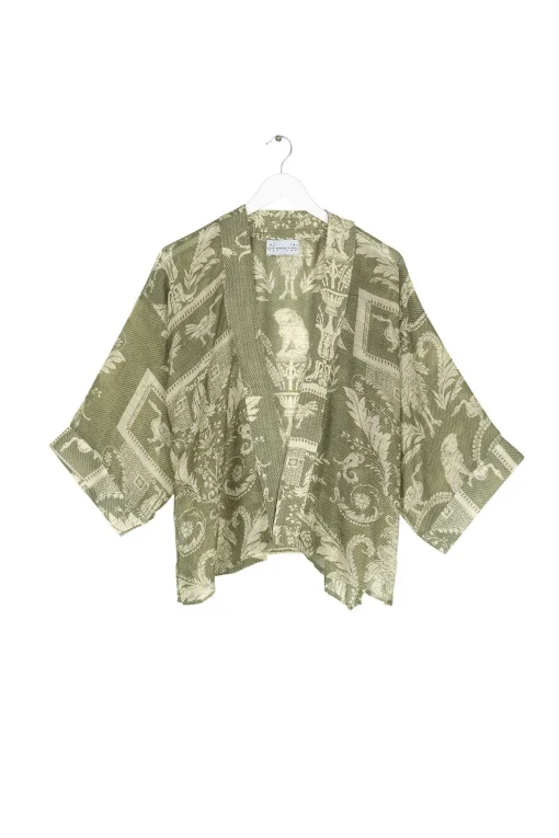 Vintage Damask Sage Kimono