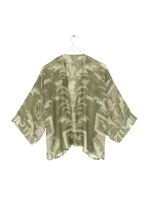 Vintage Damask Sage Kimono