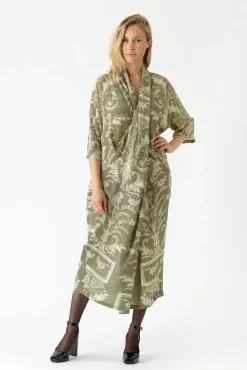 Vintage Damask Sage Rachel Dress