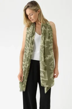 Vintage Damask Sage Scarf
